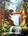 Wasserfall im Wald