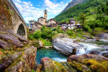 Lavertezzo Village, Tessin, Schweiz