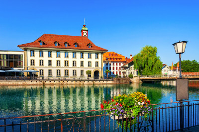 Altstadt Thun und die Aare, Schweiz