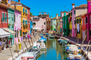 Straßen von Burano, Venedig, Italien