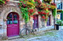 Haus mit Blumen, Frankreich