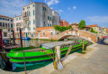 Buntes Boot in Venedig, Italien