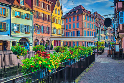 Colmar Early Morning At Sunrise, Elsass, Frankreich