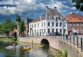 Kajaks auf einem Kanal in Amersfoort, Niederlande