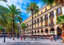 Plaza Real in Barcelona, Spanien