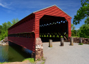 Überdachte Brücke bei Gettysburg, Pennsylvania, USA