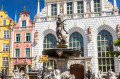 Neptunbrunnen in der Altstadt von Danzig, Polen