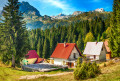 Berglandschaft mit Chalets, Montenegro