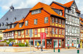 Bunte Häuser in Wernigerode, Deutschland