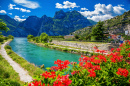 Fluss Sarca, Torbole, Gardasee, Italien