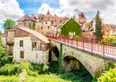 Blick auf das Dorf Carennac, Frankreich