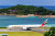 Emirates Boeing am Flughafen Mahé, Seychellen