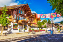 Die Altstadt von Gstaad, Schweiz