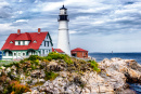 Portland Head Leuchtturm, Maine, Vereinigte Staaten von Amerika