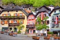 Berühmtes Bergdorf Hallstatt, Österreich