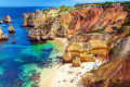 Schöner Strand von Camilo, Algarve, Portugal