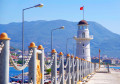 Blick auf den Leuchtturm, Alanya, Türkei