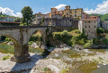 Blick auf Castelnuovo di Garfagnana, Toskana, Italien