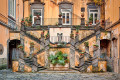 Treppe des Palazzo Marigliano, Neapel, Italien