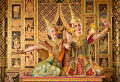 Traditionelle thailändische Szenen aus dem Ramayana