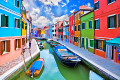 Burano Island Canal, Venedig, Italien