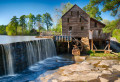Historische Yates Water Mill in Raleigh, NC, USA