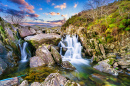 Ogwen Falls, Snowdonia, Nordwales, Vereinigtes Königreich