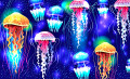 Leuchtende Qualle