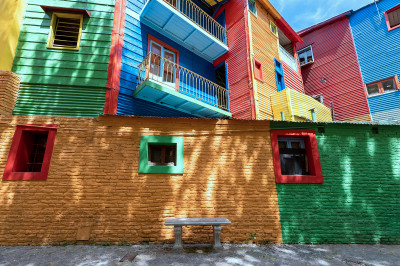 Bunte Gebäude von El Caminito, Buenos Aires