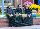 Amish-Kinder in Berlin, Ohio, USA