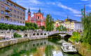 Ljubljanica-Fluss, Ljubljana, Slowenien