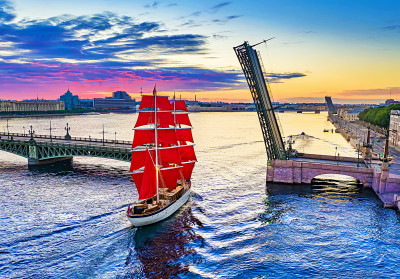 Weiße Nächte in St. Petersburg, Russland