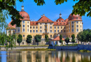 Blick auf das Jagdschloss Moritzburg bei DresdenJagdresidenz Moritzburg bei Dresden