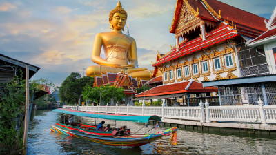 Wat Paknam Phasi Charoen Tempel, Bangkok, Thailand