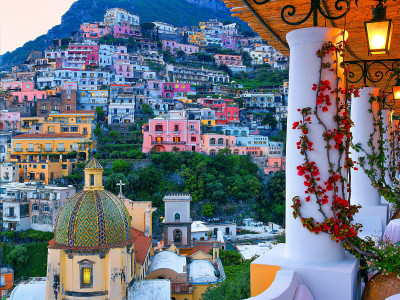 Atemberaubender Blick auf Positano, Italien