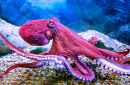 Oktopus unter dem Meer