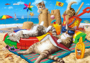 Katzen am Strand
