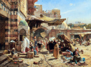 Markt 1887 in Jaffa von Gustav Bauernfeind