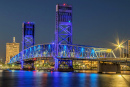 Main Street Bridge bei Nacht, Jacksonville, FL, USA