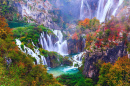 Herbst im Plitvice Nationalpark, Kroatien