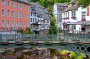 Blick auf die Altstadt von Monschau, Deutschland