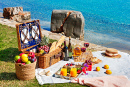 Romantisches Picknick am Meer