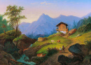 Berglandschaft mit Wanderern (1867)