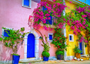 Straße in Kefalonia, Griechenland