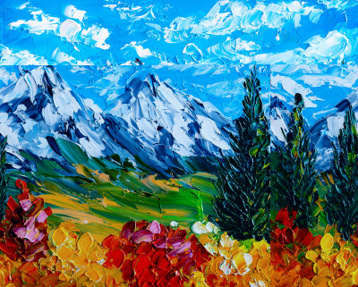 Rocky Mountain Nationalpark, Ölgemälde