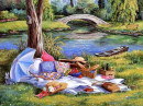 Picknick am Fluss