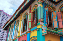 Buntes Haus in Little India, Singapur