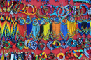 Tribal Masai Bunte Ohrringe in Tansania