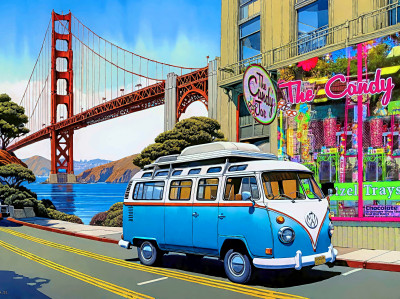 Hippie-Bus in San Francisco