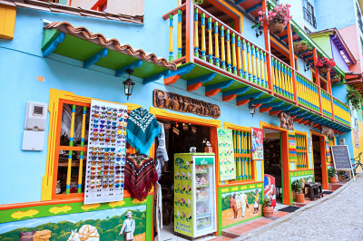 Bunte Straßen von Guatapé, Kolumbien
